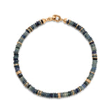 Shine Bracelet | 4mm | Pave Detail | Sapphire | Yellow Gold