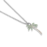 Paradisa Necklace | White Diamond | Tsavorite I White Gold