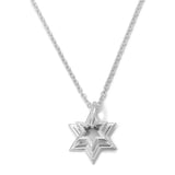 Star Of David Trio Necklace | Sterling Silver