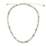 Tucson Necklace | Amazonite | Pave | Yellow Gold