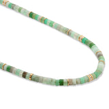 Tucson Necklace | Chrysoprase | Pave | Yellow Gold