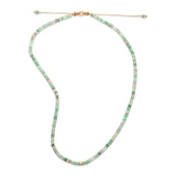Tucson Necklace | Chrysoprase | Pave | Yellow Gold