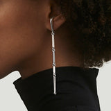 Orion Single Earring | 3MM| Pave Detail | White Gold