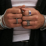 Lyra Ring | 2.5mm | Full Pave | Black Gold