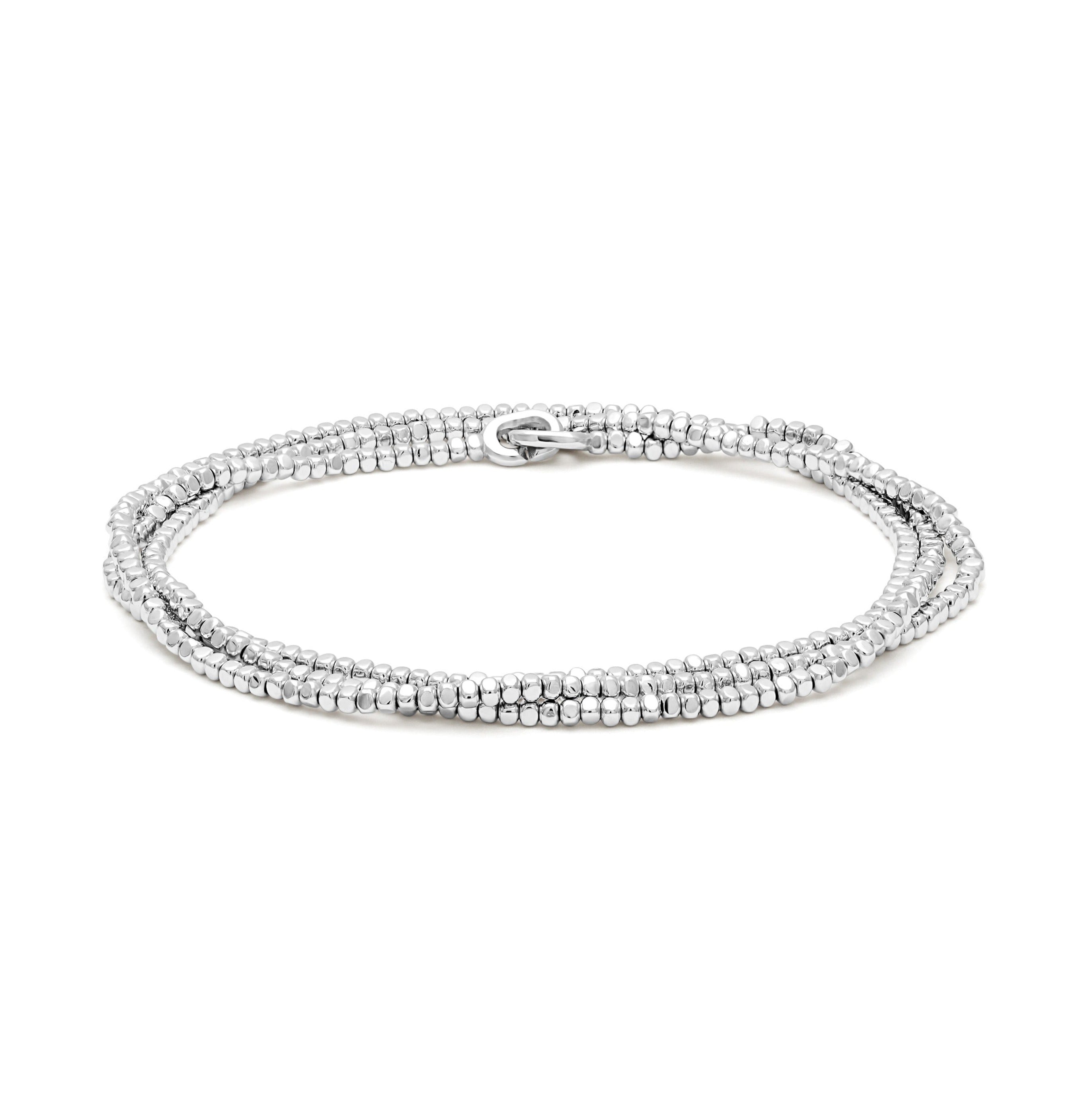 Triple Noix White Gold Bracelet - MAOR