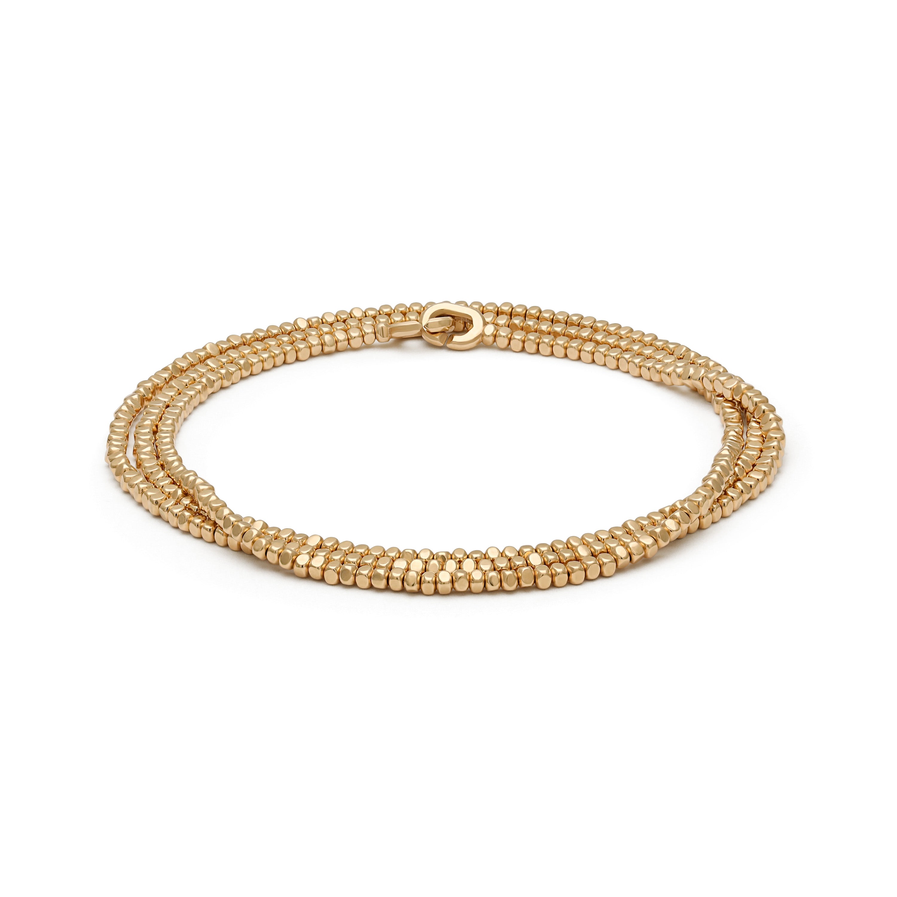 MAOR Triple Wrap Noix Bracelet Yellow Gold