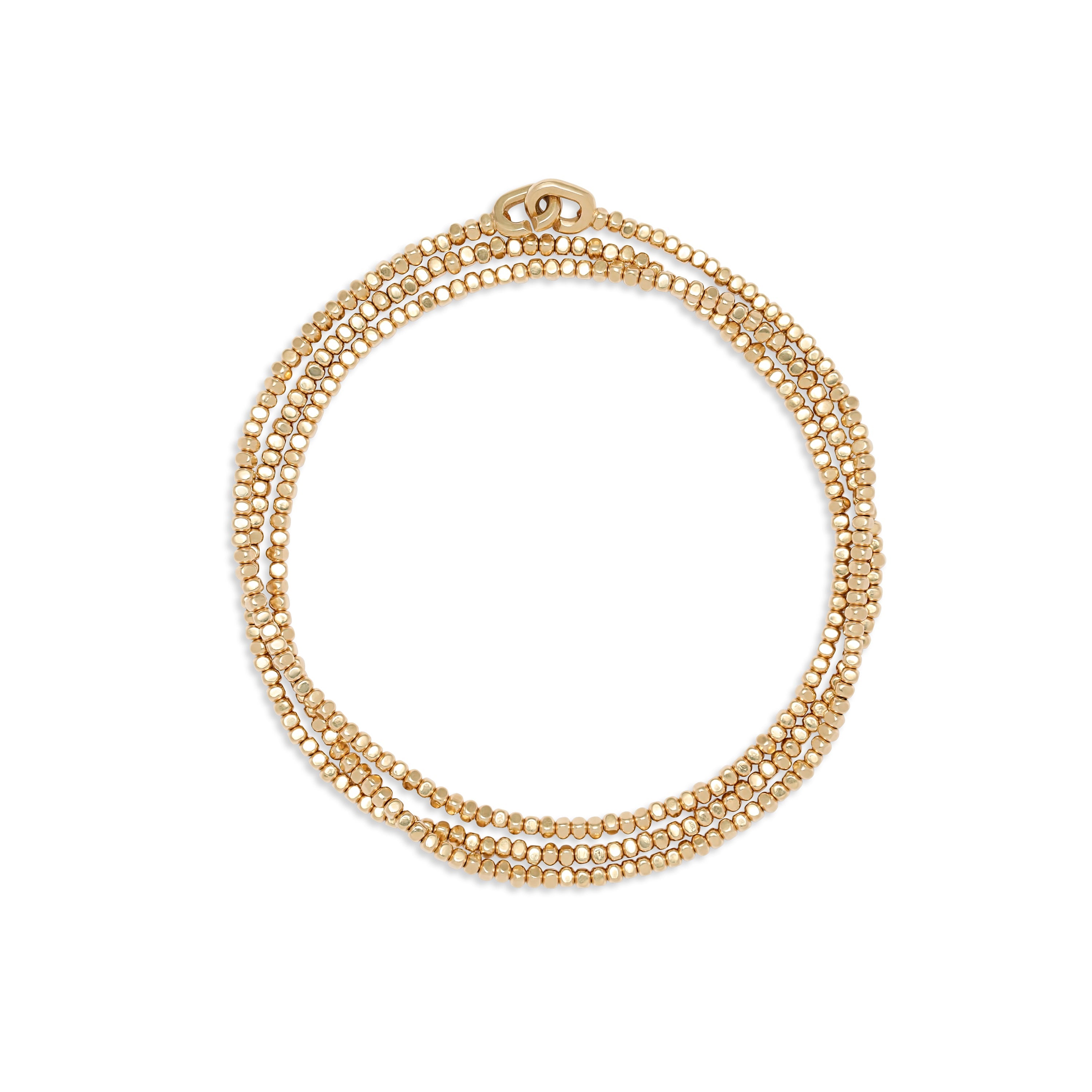 MAOR Triple Wrap Noix Bracelet Yellow Gold