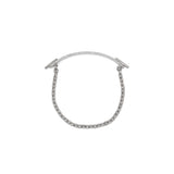 ID Bar Bracelet | 70mm Wide - 5mm Height | Pave Detail | White Gold