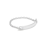 ID Bar Bracelet | 70mm Wide - 9mm Height | Sterling Silver