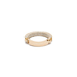 MAOR Two Thirds White Diamond Pave Aphelion Band Ring Yellow Gold