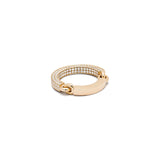 MAOR Two Thirds White Diamond Pave Aphelion Band Ring Yellow Gold