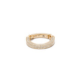 MAOR Two Thirds White Diamond Pave Aphelion Band Ring Yellow Gold