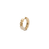 Aphelion Single Earring | 18.5mm I Pave I Yellow Gold