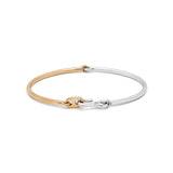 Two Tone Aquila Bangle Bracelet White Gold Yellow Gold