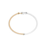 Two Tone Aquila Bangle Bracelet White Gold Yellow Gold