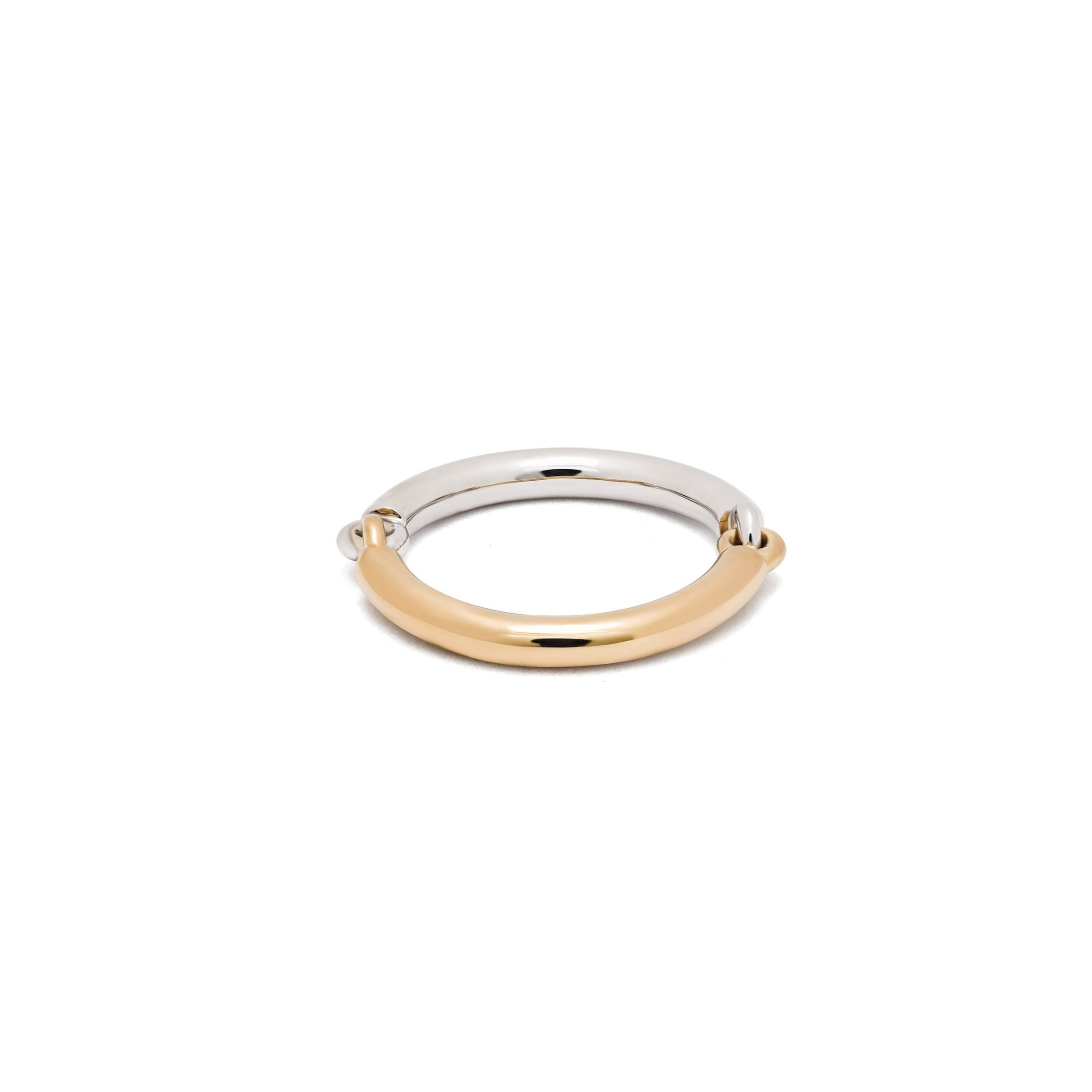 Two Tone Aquila band Ring Yellow Gold White Gold