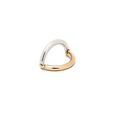 Two Tone Aquila band Ring Yellow Gold White Gold