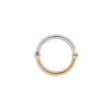 Two Tone Aquila band Ring Yellow Gold White Gold