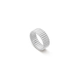 Capsule Ring | 9mm | Pave Detail | Sterling Silver