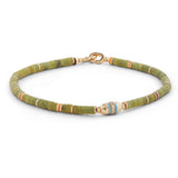 Cherish Bracelet | Afghan Jade | Pave Detail | Yellow Gold