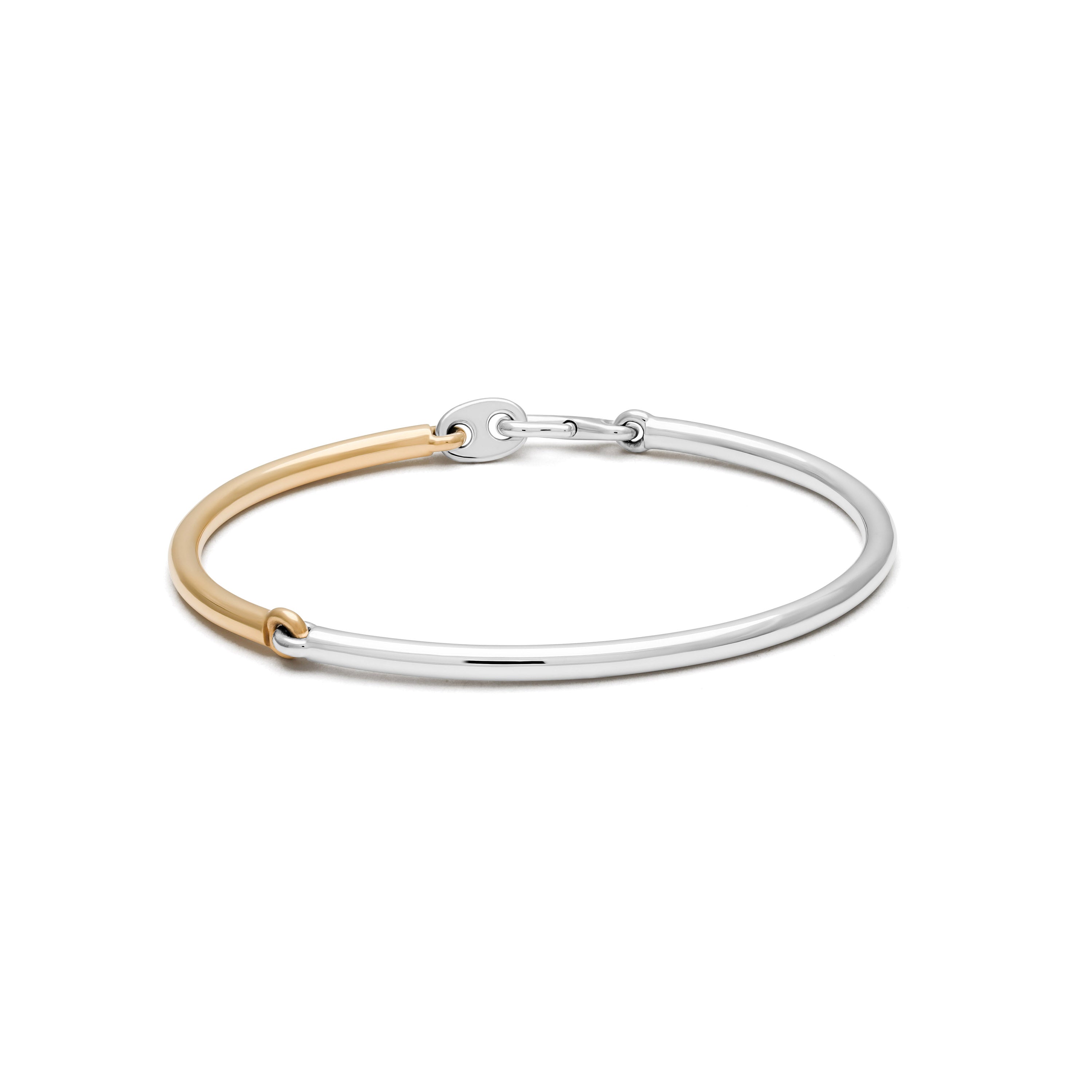 Two Tone Equinox Bracelet White Gold Yellow Gold- MAOR