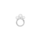 Equinox Pearl Ring | Full Pave I White Gold