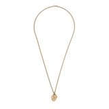 Gudo Necklace | Oval | Diamond Detail | Yellow Gold