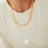 Gudo Necklace | Round | Diamond Detail | Sterling Silver