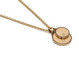 Gudo Necklace | Round | Diamond Detail | Yellow Gold