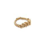 Curb Chain Ring | Medium Scale | Yellow Gold | Diamond Detail