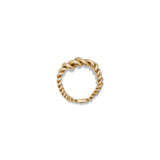 Curb Chain Ring | Medium Scale | Yellow Gold | Diamond Detail