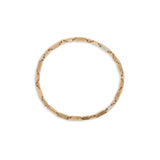 Monolinka Bracelet | 4mm | Pave Detail I Yellow Gold