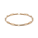 Monolinka Bracelet | 4mm | Pave Edge I Yellow Gold
