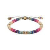 Rizon Bracelet I Pink Pattern I Pave Detail I Yellow Gold