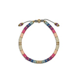 Rizon Bracelet I Pink Pattern I Pave Detail I Yellow Gold