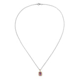 MAOR Equinox purple amethyst pendant mixed metal necklace