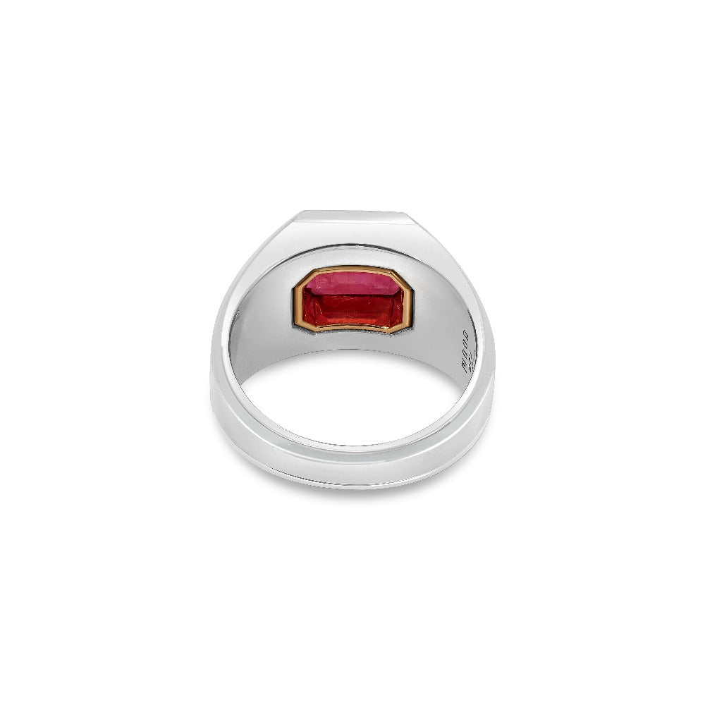 MAOR Pink Ruby Equinox Solitaire ring