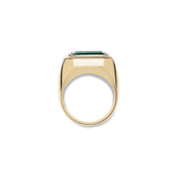 Solitaire Ring | Emerald | Smaller Scale | Mixed Metals