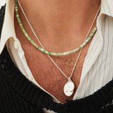 Gudo Necklace | Oval | Diamond Detail | Sterling Silver