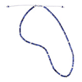 MAOR Tucson lapis and sterling silver bead necklace