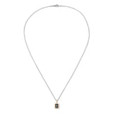 Equinox Necklace | X-Small Scale | Blue Topaz | Mixed Metal