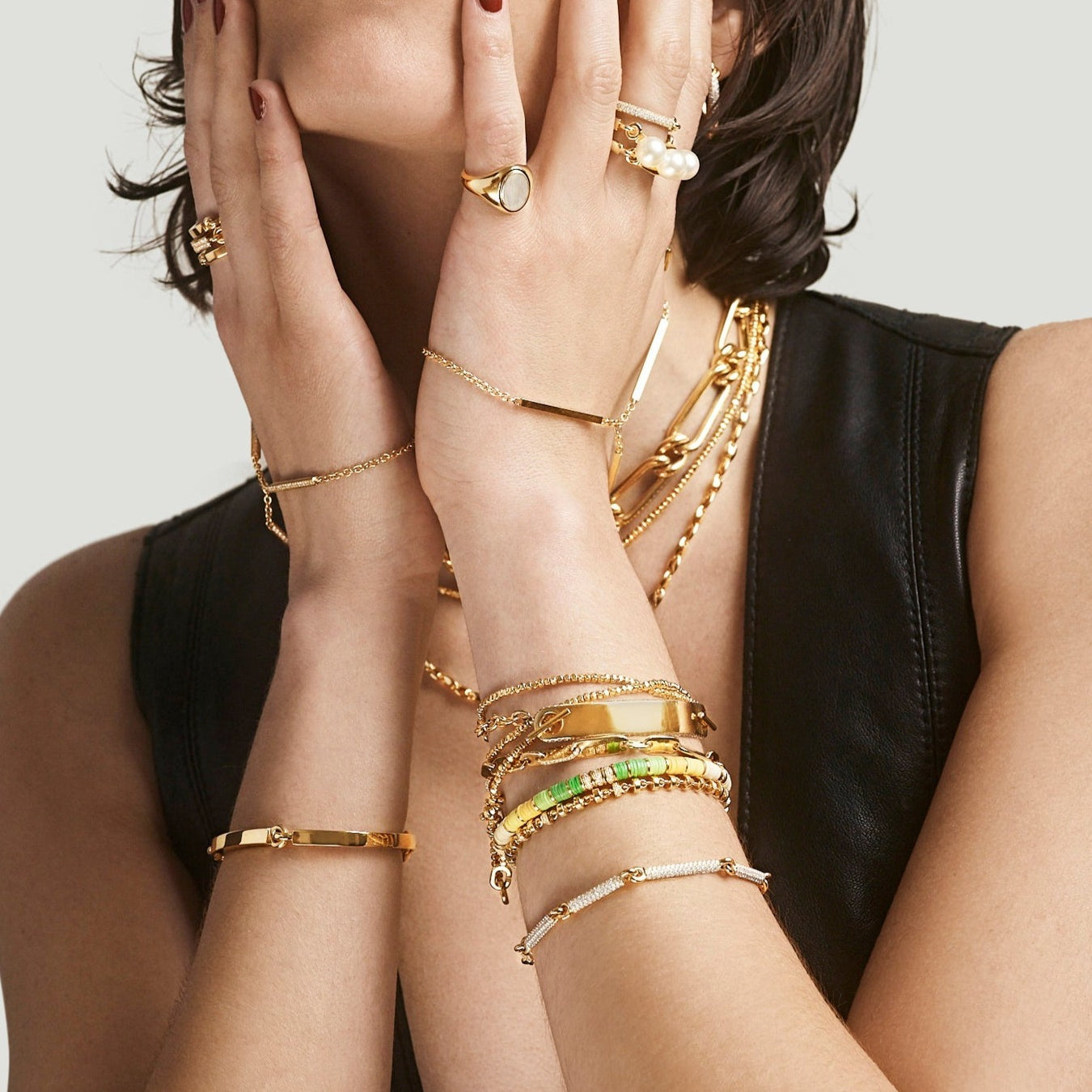 MAOR Two Thirds White Diamond Pave Aphelion Band Ring Yellow Gold