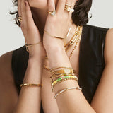 Omni Bracelet | 4mm | Pave Detail | Yellow Gold