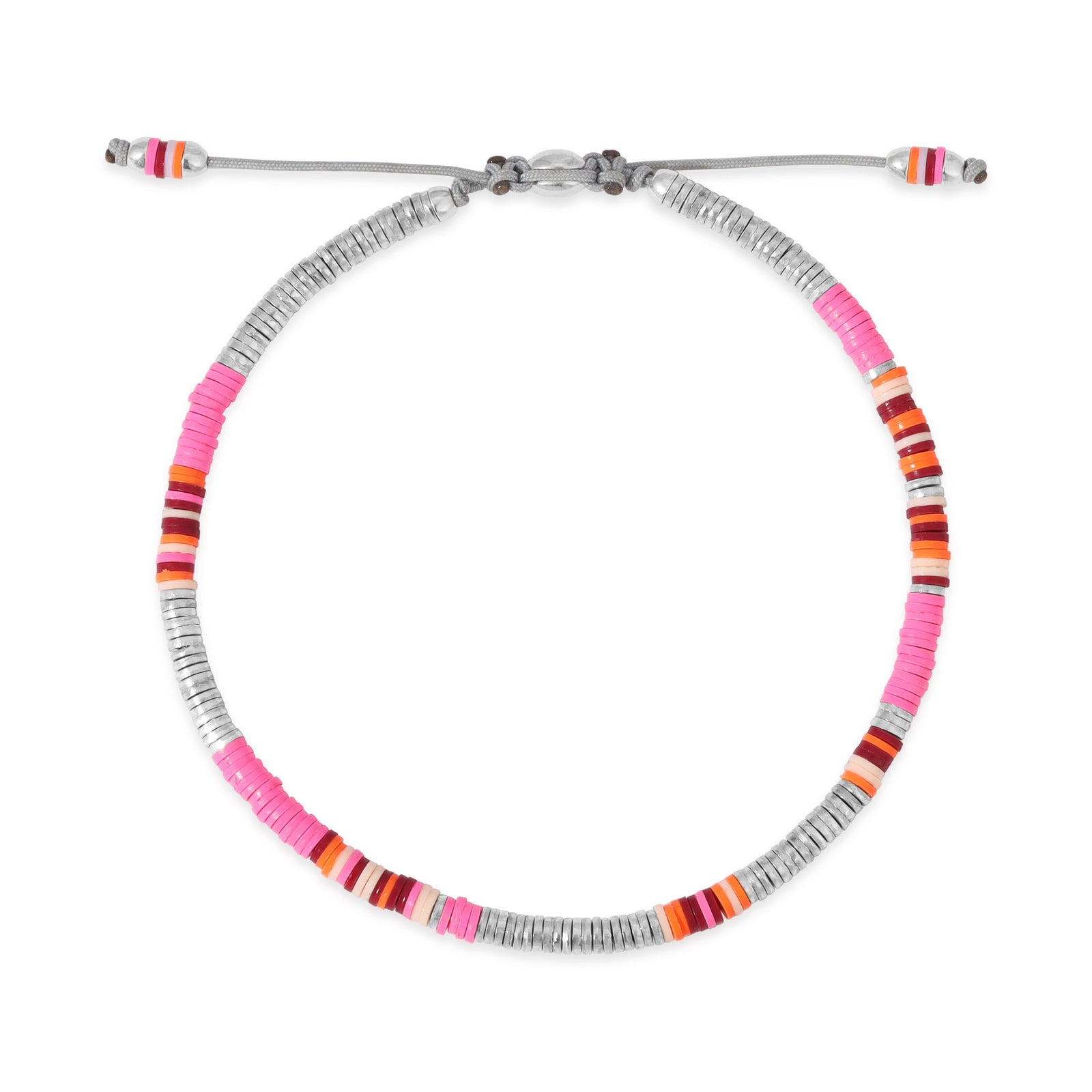 Komodo Bracelet | Hot Pink Pattern | Sterling Silver