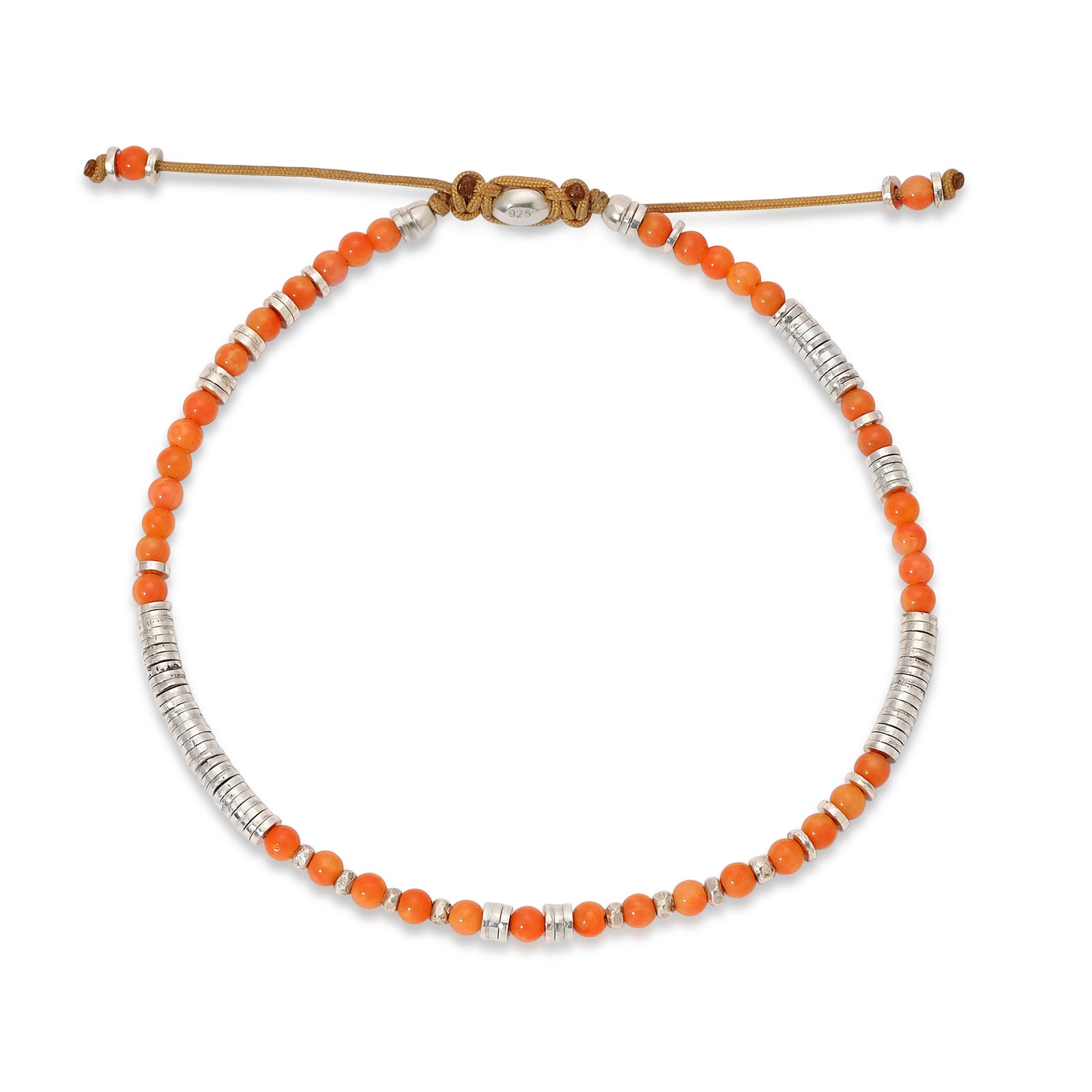 Precis Bracelet | Coral | Sterling Silver