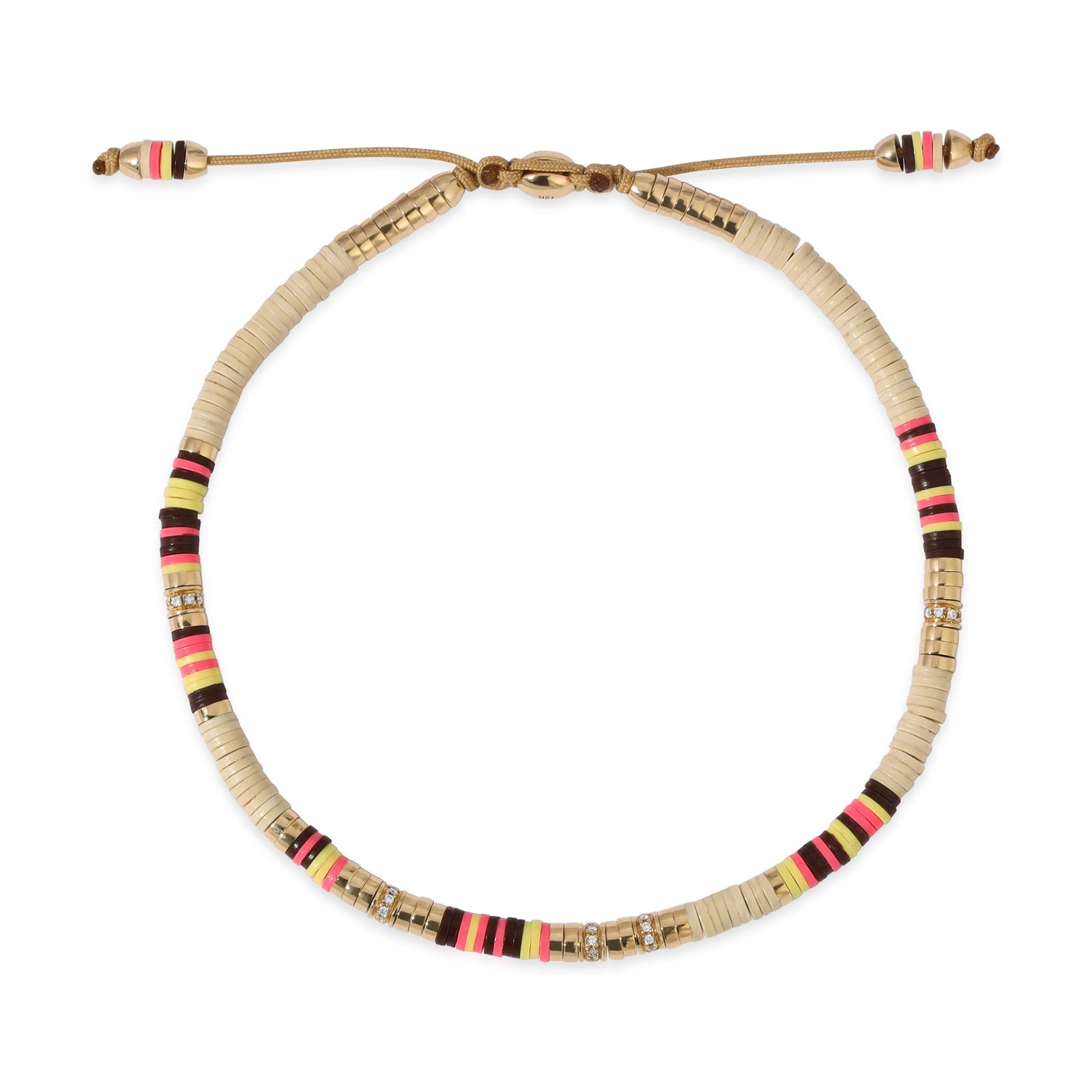 Komodo Bracelet | Tan Pattern | Pave | Yellow Gold