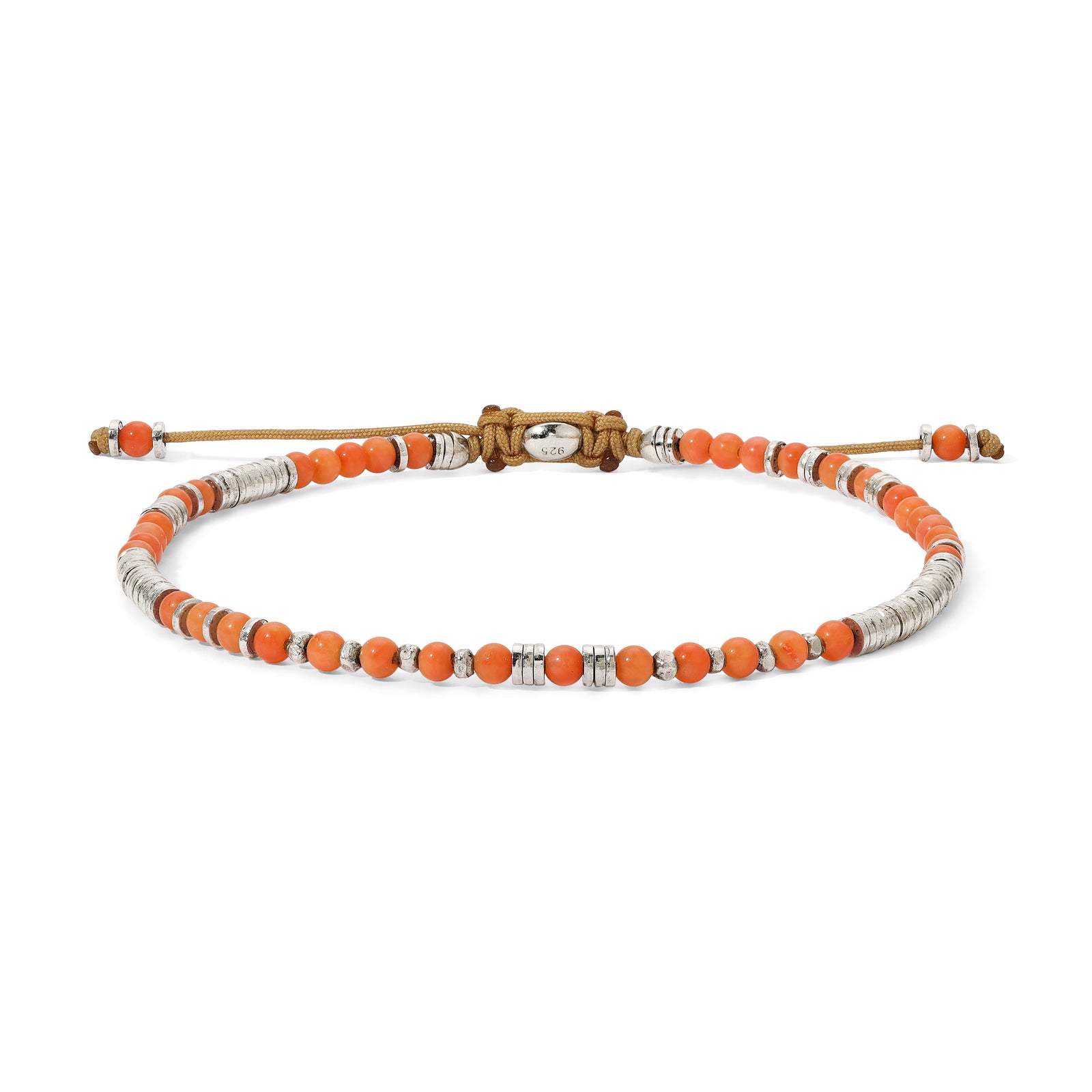 Precis Bracelet | Coral | Sterling Silver