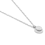 Gudo Dali Necklace | Round | Diamond Detail | Sterling Silver