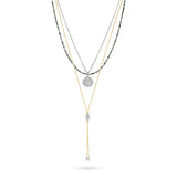 Oren Necklace Stack | Green Pattern | Sterling Silver