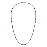 Lurion Necklace/Bracelet | Three Wrap | Garnet | Sterling Silver